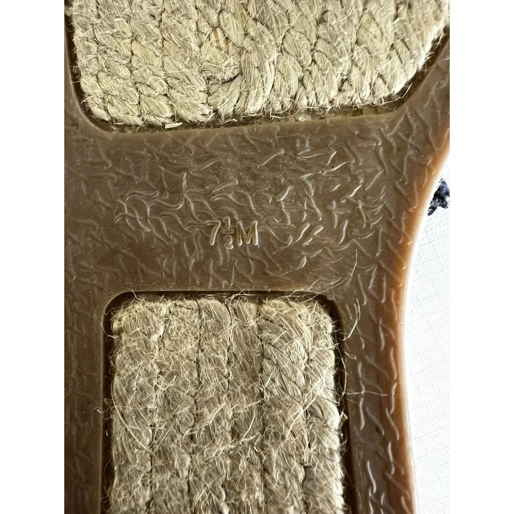 Talbots Dragonfly Espadrille Flats Blue Canvas Round Toe‎ SZ 7.5